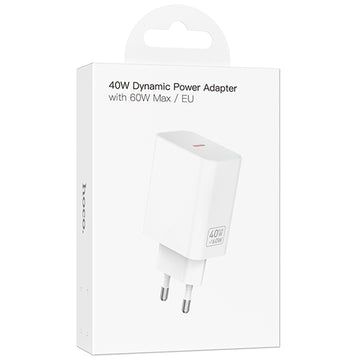 Accesoriu Hoco C162A, Incarcatoare Priz, USB-C, 40W, FastCharger - Alb