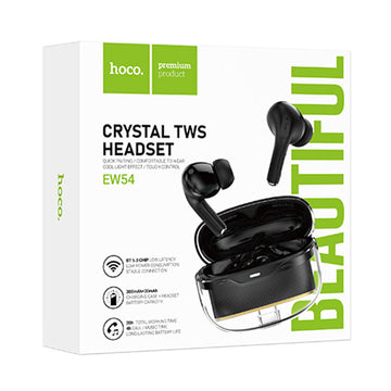 Casti Wireless Hoco EW54, Ear Buds, BT 5.3, 300mAh, Rayo - Negru