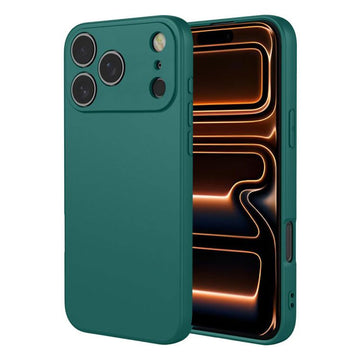 Husa Soft pentru iPhone 17 pro, MicroFiber, TPU - Verde inchis