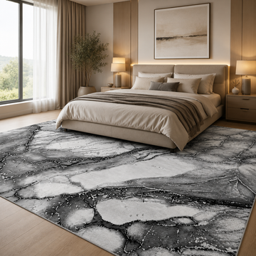 Covor Modern Carrara Livario White Grey