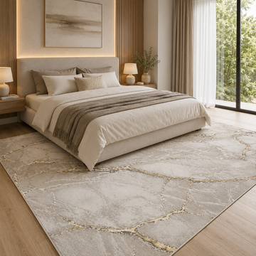 Covor Modern Carrara Livario Cream Gold