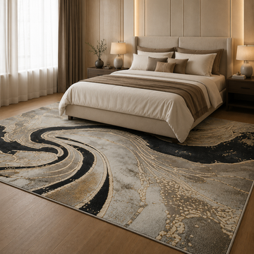 Covor Modern Imperial Obsidian Livario Crem Gold