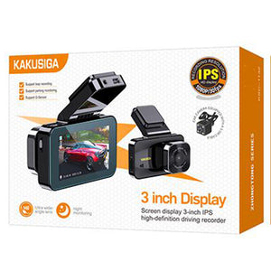Camera de Bord Kaku KSC-1132, Ecran 3 inch iPhoneS HD, 5V, 180mAh, Fir 3.5m + Camera Spate 720px - Negru