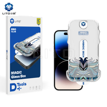 Folie Magic Clear pentru iPhone 14 Pro Max, Glass Box, D+ Tools - Negru