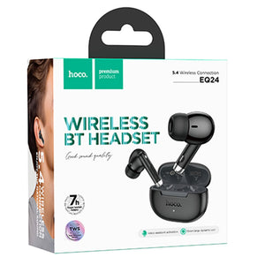 Casti Wireless Hoco EQ24, Ear Buds, BT 5.4, 40/320mAh - Negru miezul noptii / Negru