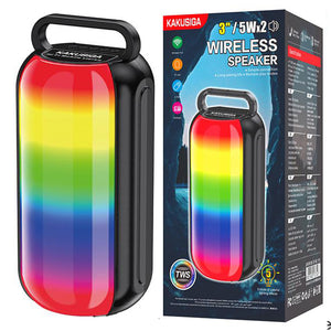 Boxa Portabila Kaku KK-3204, Wireless BT 5.3, Iluminare LED Ambient, 10W, 1500mAh - Negru