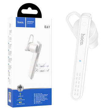 Casti Hoco E61, In Ear, BT 5.1, 180h StandBy, 40mAh, Driving, SP, Gorgeous - Alb