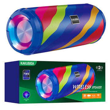 Boxa Portabila Kaku KSC-609, 5W, 4H, 1800mAh, TF Card, FM - Rainbow albastru