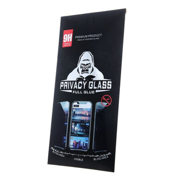 Folie Privacy pentru Samsung A30, A30s / A50 / A50s, Full Glass - Transparent / Negru