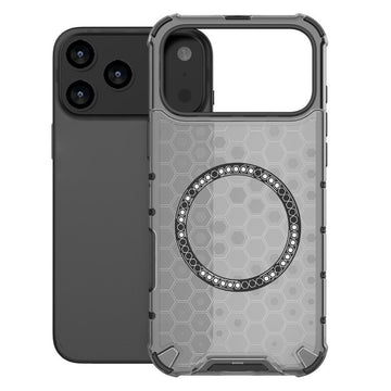 Husa HoneyComb pentru iPhone 17 Pro, cu Extra Protectie Colturi, cu MagSafe - Gri