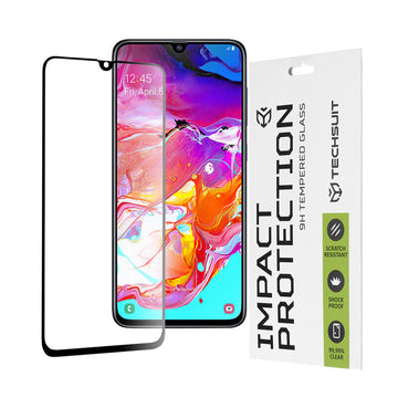 Folie Clear pentru Samsung A42, A70, Full Glass - Transparent / Negru
