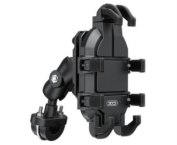 Suport Moto/Bike XO C149, Cleme Laterale, Montaj Ghidon, Anti-Shock, MultiAngle - Negru
