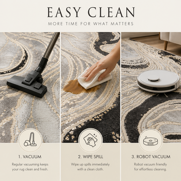 Covor Modern Imperial Obsidian Livario Crem Gold