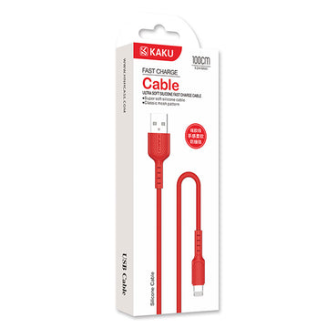 Cablu Date si Incarcare Kaku KSC-111, USB-A la Lightning, 18W, 2.4A, 1m - Rosu