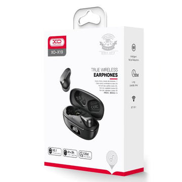 Casti Wireless XO X19, Ear Buds, BT 5.1, 200h StandBy, 250mAh, Ark - Negru