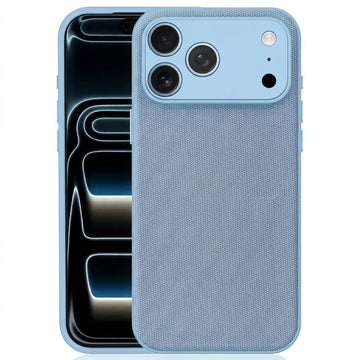 Husa Woven pentru iPhone 17 Pro, MagCase, TechWoven Piele, Soft Craft, Bleu