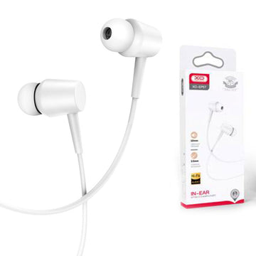 Casti cu Fir XO EP57, In Ear, 3.5mm, 1.2m, Mic & Volume Key, HiFi - Alb