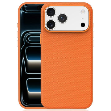 Husa Woven pentru iPhone 17 Pro Max, MagCase, TechWoven Piele, Soft Craft - Portocaliu