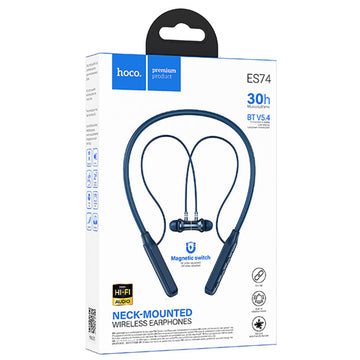 Casti Wireless Hoco ES74, InEar, BT 5.4, 280mAh, Neck-Mount - Albastru