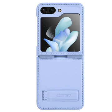 Husa Nillkin pentru Samsung Z Flip5, Qin Piele, PC Piele - Mov