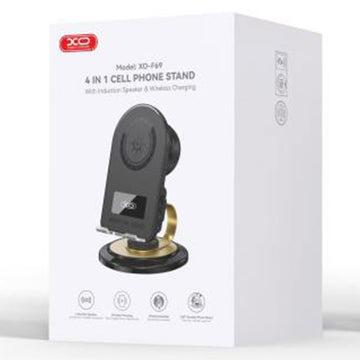 Suport Telefon XO F69, cu Speaker BT 5.3, Magnetic, 15W, 500mAh, MultiAngle - Negru