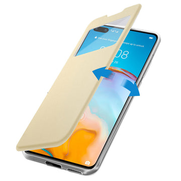 Husa FlipView pentru iPhone, Xs / X, Flip Stand - Auriu