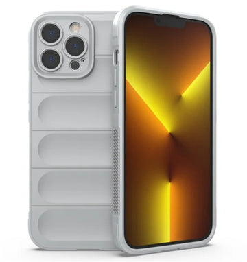 Husa Wave pentru iPhone 15, Grip Microfiber, ShockProof - Smoke gri