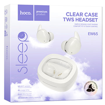Casti Wireless Hoco EW65, Ear Buds, BT 5.3, 180h StandBy, Noise Cancelling, 500mAh - Alb