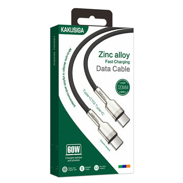 Cablu Date si Incarcare Kaku KSC-685, USB-C, PD60W, QC3.0, 1.2m - Negru