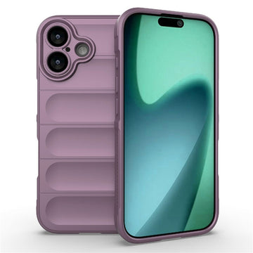 Husa Wave pentru iPhone 17, Grip Microfiber, ShockProof - Mov deschis