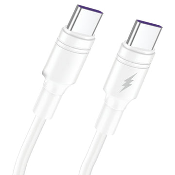Cablu Date si Incarcare Maxcell SJX-212, USB-C, 5A, 1m - Alb
