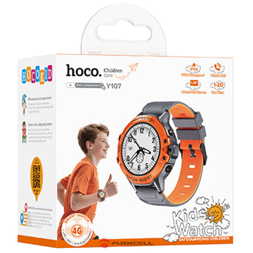 Hoco (Y107) - Ceas SmartWatch, pentru copii, BT 5.0, Multifunction + telefon, NanoSIM, Orange