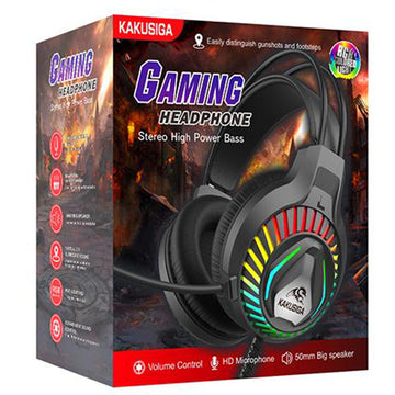 Casti cu Fir Kaku KSC-849, On Ear, 3.5mm, 2m Cablu, Gaming, Light Ambient - Negru