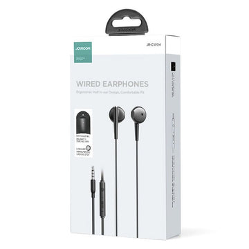 Casti cu Fir Joyroom JR-EW04, In Ear, 3.5mm, 1.2m, Mic & Volume Key, HiFi - Negru