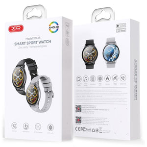 Ceas SmartWatch XO J5, Amoled, BT 5.0, 260mAh, Screen Pearl, Round Sport - Argintiu