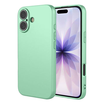 Husa Soft pentru iPhone 17, MicroFiber, TPU - Turcoaz