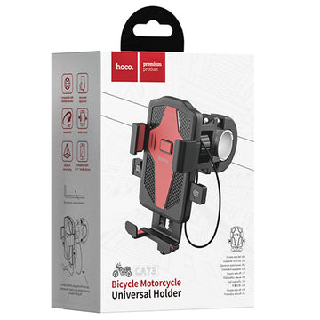 Suport Moto/Bike Hoco CA73, Montaj Ghidon, MultiAngle, Secure Lock - Negru