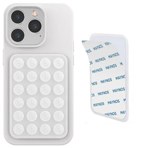 Suport Telefon, Universal, Tip Ventuze, Montaj Adeziv - Alb