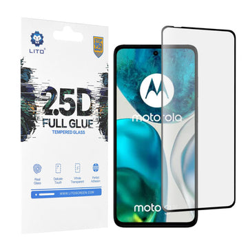 Folie Clear pentru Motorola Moto G52, Full Glass - Transparent / Negru