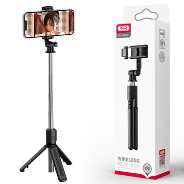 Suport Stand XO SS09, tip Selfie, pentru Telefon, Brat Telescopic, Tripods, Multifunction - Negru