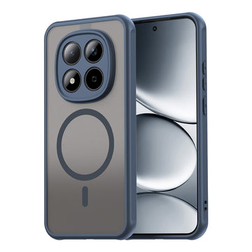 Husa MagFrost Pro pentru Xiaomi Redmi Note 15 Pro 5G, Matte MagSafe, Frosted Frame - Bleumarin