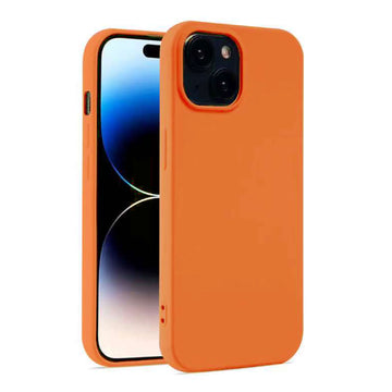 Husa Soft pentru iPhone 13, MicroFiber, TPU - Portocaliu neon