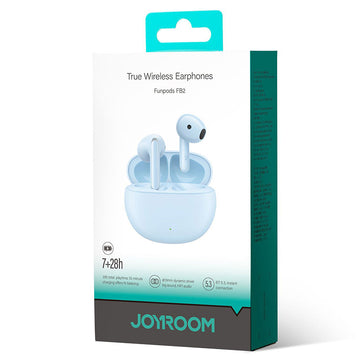 Casti Wireless Joyroom JR-FB2, Ear Buds, BT 5.3, StandBy, 400mAh, Husa Silicon - Albastru