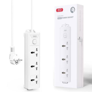 XO WL17, Prelungitor Electric 3AC, cu Intrerupator - Alb