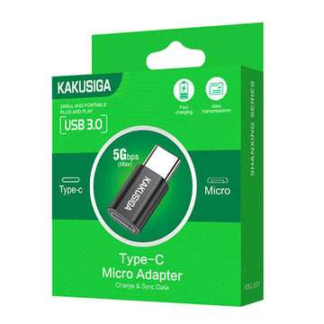 Adaptor OTG Transfer Kaku KSC-531, MicroUSB la USB-C - Negru