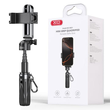 Suport Stand XO SS21, tip Selfie, 3in1 MultiFunction, Brat Telescopic, Tripods, AI Camera - Negru