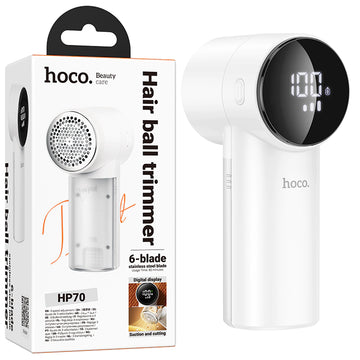 Hoco HP70, Aparat de Curatat Scame, 6 Lame, 300mAh - Alb