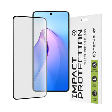 Folie Clear pentru Oppo Reno8 Pro, Full Glass - Transparent / Negru