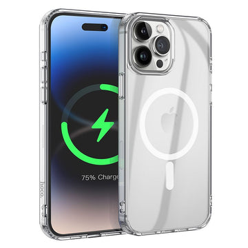 Husa Hoco pentru iPhone 15 Pro, MagSafe, AntiShock, TPU - Transparent
