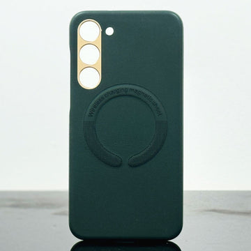 Husa Kraft pentru Samsung S23 Plus S916, Samsung S23 Plus S916, MagCase, Piele ecologica - Verde inchis